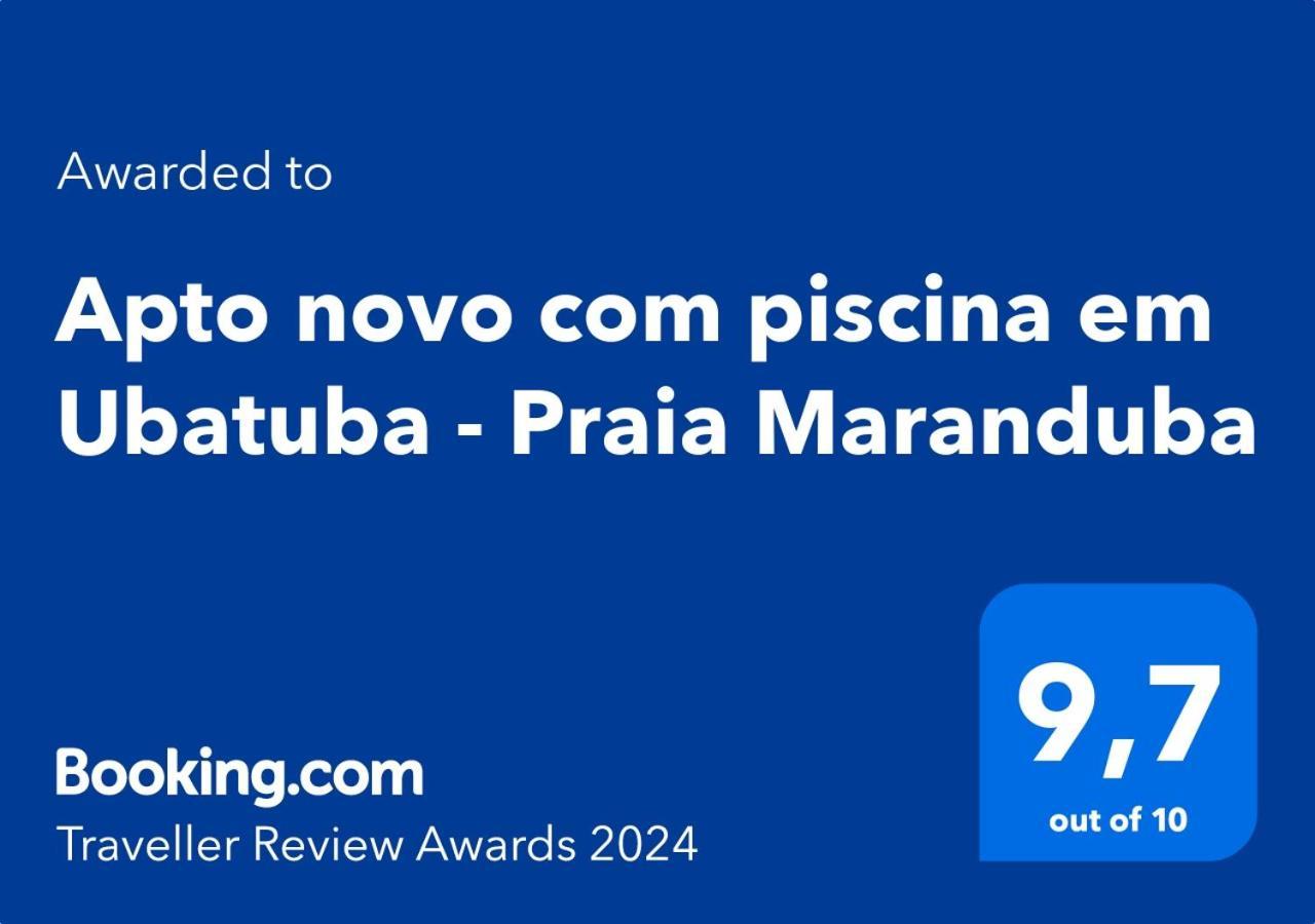 Apto novo com piscina em Ubatuba - Praia Maranduba Exterior foto